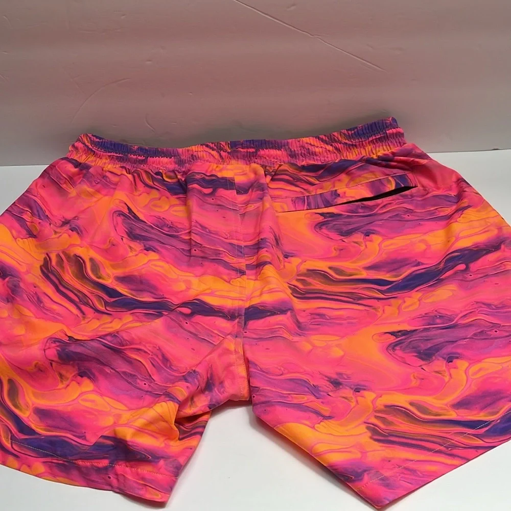 Papi Vibrant Orange and Purple Swim Trunks/ S-XL - Picture 1 of 11